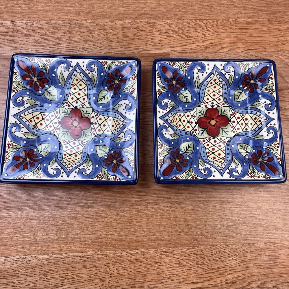 Lot of 2 Espana Lifestyle Tabletops Unlimited 8" Toluca Plates